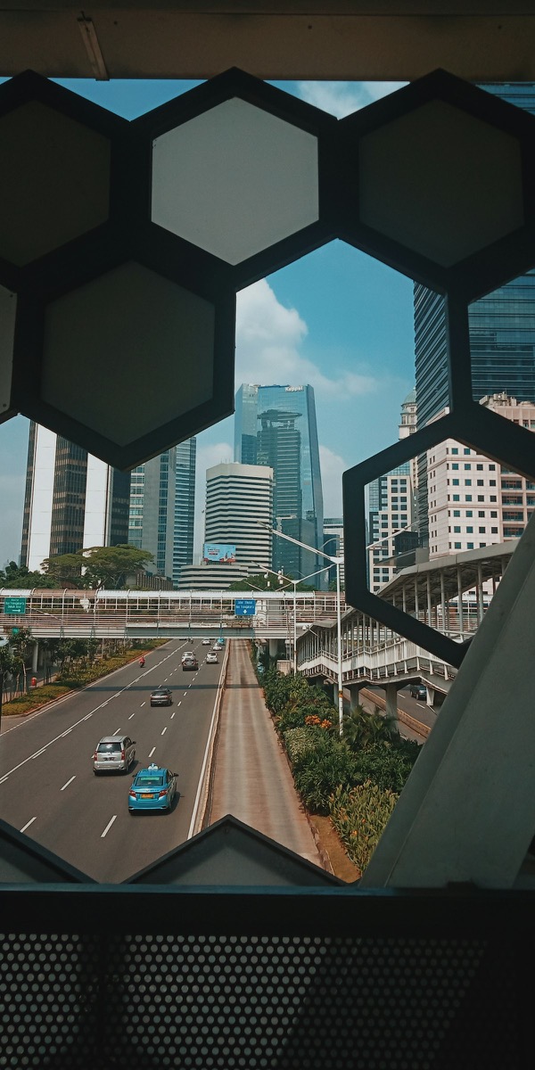 Jakarta business district with modern infrastructure