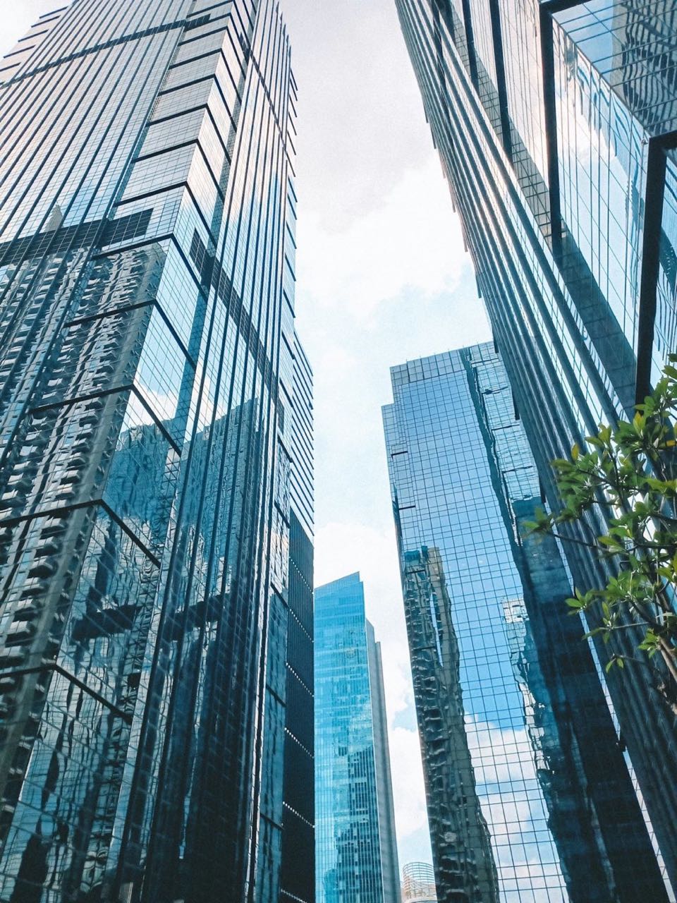 Modern glass skyscrapers in Jakarta business district